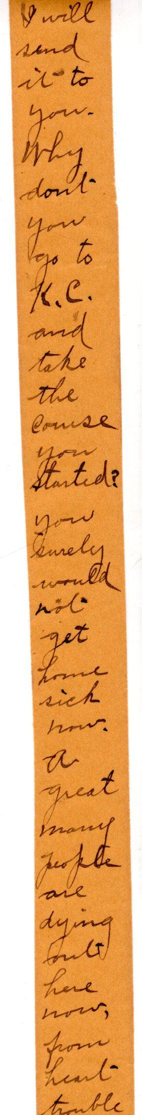 1908 Spool Letter – Sallys Diaries Private Collection